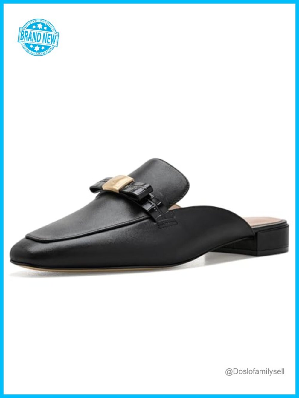 Cole Haan Pasha Bow Mules Leather Slip On Business Casual Flats
